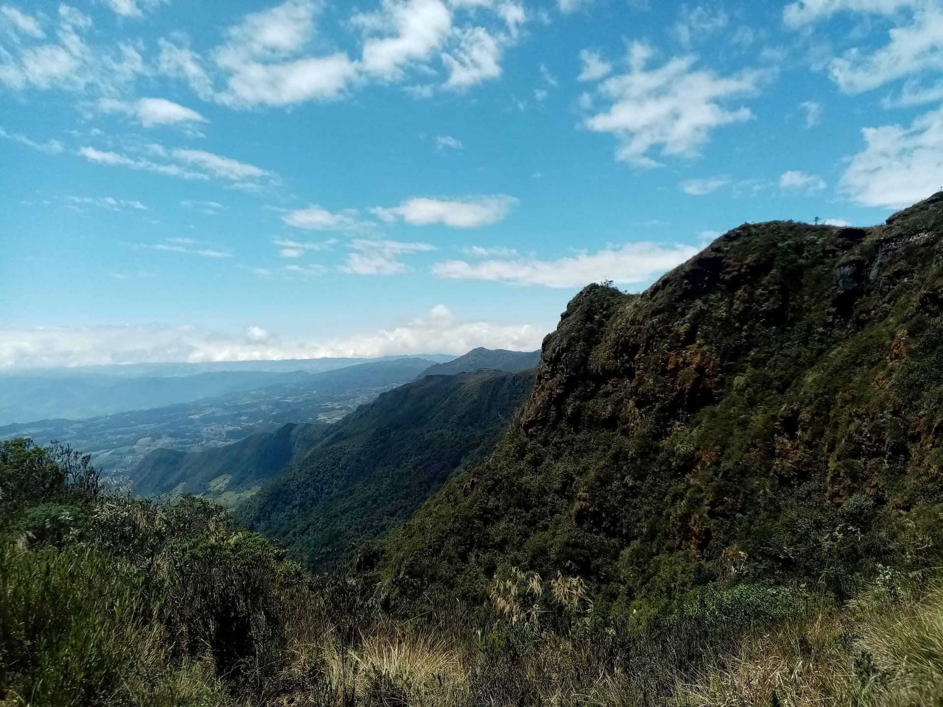 Vista panoramica del paramo
